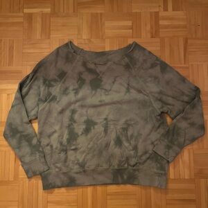 Old Navy Green Cut Tie-Dye Sweatshirt (Size L)